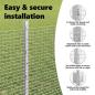 Preview: Zaun mit Pfosten Silber 0,6 x 10 m Stahl