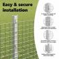 Preview: Zaun mit Pfosten Silber 1,2 x 10 m Stahl