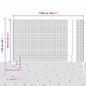 Preview: Zaun mit Pfosten Silber 1,2 x 10 m Stahl