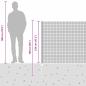 Preview: Zaun mit Pfosten Silber 1,2 x 10 m Stahl