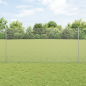 Preview: Zaun mit Pfosten Silber 1,2 x 10 m Stahl