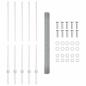 Preview: Zaun mit Pfosten Silber 1,4 x 10 m Stahl