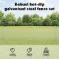 Preview: Zaun mit Pfosten Silber 1,5 x 10 m Stahl