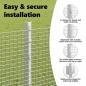 Preview: Zaun mit Pfosten Silber 1,5 x 10 m Stahl