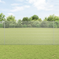 Preview: Zaun mit Pfosten Silber 1,5 x 10 m Stahl