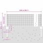 Preview: Zaun mit Pfosten Silber 0,4 x 25 m Stahl