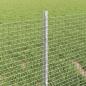 Preview: Zaun mit Pfosten Silber 0,4 x 25 m Stahl
