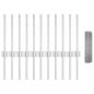 Preview: Zaun mit Pfosten Silber 0,4 x 25 m Stahl