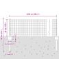 Preview: Zaun mit Pfosten Silber 0,4 x 25 m Stahl
