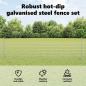 Preview: Zaun mit Pfosten Silber 0,5 x 25 m Stahl