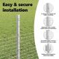 Preview: Zaun mit Pfosten Silber 0,5 x 25 m Stahl