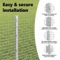 Preview: Zaun mit Pfosten Silber 0,6 x 25 m Stahl