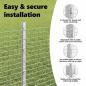 Preview: Zaun mit Pfosten Silber 0,6 x 25 m Stahl