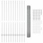 Preview: Zaun mit Pfosten Silber 1,2 x 25 m Stahl