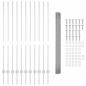 Preview: Zaun mit Pfosten Silber 1,4 x 25 m Stahl