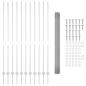 Preview: Zaun mit Pfosten Silber 1.6 x 25 m Stahl