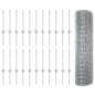 Preview: Zaun mit Pfosten Silber 0,4 x 50 m Stahl
