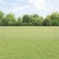 Preview: ARDEBO.de - Zaun mit Pfosten Silber 0,6 x 50 m Stahl