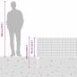 Preview: Zaun mit Pfosten Silber 0,6 x 50 m Stahl