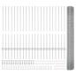 Preview: Zaun mit Pfosten Silber 1 x 50 m Stahl