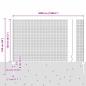 Preview: Zaun mit Pfosten Silber 1,2 x 50 m Stahl