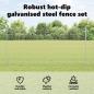 Preview: Zaun mit Pfosten Silber 1,2 x 50 m Stahl