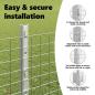 Preview: Zaun mit Pfosten Silber 1,2 x 50 m Stahl