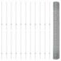 Preview: Zaun mit Pfosten Silber 1,2 x 50 m Stahl