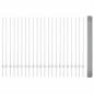 Preview: Zaun mit Pfosten Silber 1,4 x 50 m Stahl