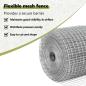 Preview: Zaun mit Pfosten Silber 1,5 x 50 m Stahl