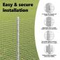 Preview: Zaun mit Pfosten Silber 1,5 x 50 m Stahl