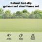 Preview: Zaun mit Pfosten Silber 1,5 x 50 m Stahl