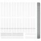 Preview: Zaun mit Pfosten Silber 1,5 x 50 m Stahl