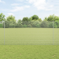 Preview: Zaun mit Pfosten Silber 1,5 x 50 m Stahl