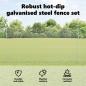 Preview: Zaun mit Pfosten Silber 1,5 x 50 m Stahl