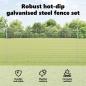 Preview: Zaun mit Pfosten Silber 1,5 x 50 m Stahl