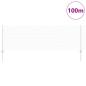 Preview: Zaun mit Pfosten Silber 0,8 x 100 m Stahl