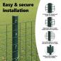 Preview: Zaun mit Pfosten Grün 1,2 x 10 m Stahl und PVC