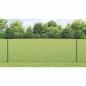 Preview: Zaun mit Pfosten Grün 1,2 x 10 m Stahl und PVC