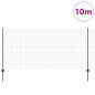Preview: Zaun mit Pfosten Grün 1,2 x 10 m Stahl und PVC