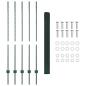 Preview: Zaun mit Pfosten Grün 1,4 x 10 m Stahl und PVC