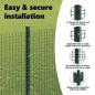 Preview: Zaun mit Pfosten Grün 1,6 x 10 m Stahl und PVC