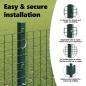 Preview: Schweissdrahtzaun mit Pfosten 25 x 1,2 m Grün Netz