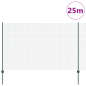 Preview: Zaun mit Pfosten Grün 1.6 x 25 m Stahl und PVC
