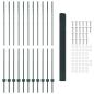 Preview: Zaun mit Pfosten Grün 1.6 x 25 m Stahl und PVC