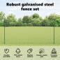 Preview: Zaun mit Pfosten Grün 1.6 x 25 m Stahl und PVC