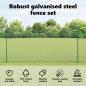 Preview: Zaun mit Pfosten Grün 1,4 x 50 m Stahl und PVC