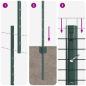 Preview: Zaun mit Pfosten Grün 1,4 x 50 m Stahl und PVC