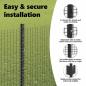 Preview: Zaun mit Pfosten Grau 1,4 x 10 m Stahl und PVC