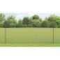 Preview: Zaun mit Pfosten Grau 1,4 x 10 m Stahl und PVC